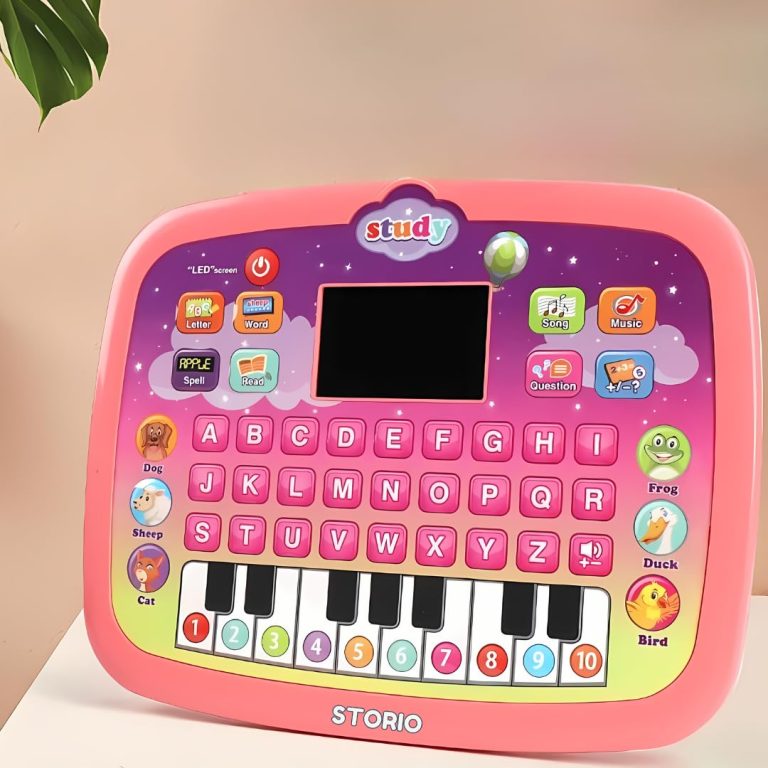 Storio Learning Educational Kids Piano Laptop with Led Screen & Music | Fun Activities Toy Computer Tablet for Kids Toddlers 1 2 3 4 5 6 + Year Old Boy and Girls