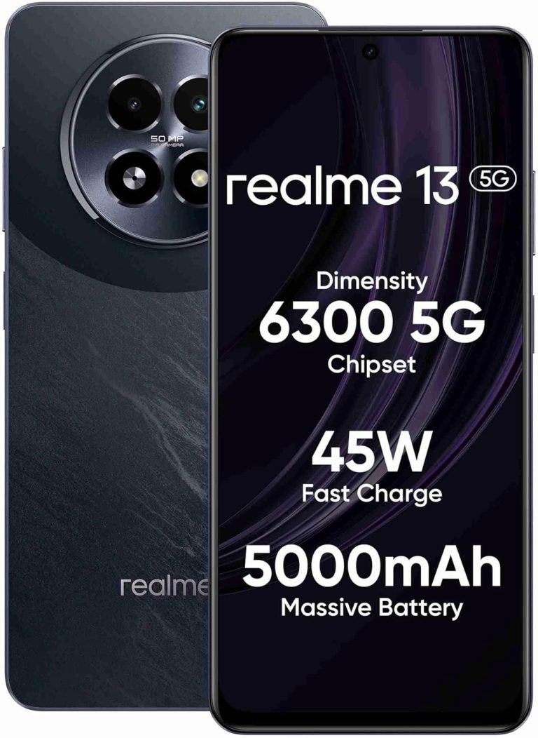 realme 13 5G (Dark Purple, 8GB RAM, 128GB Storage) | Expandable Upto 2TB | Up to 18GB Dynamic RAM | 50MP AI Dual Camera | 6.72″ AMOLED Display | 45W Ultra Charging | Dimensity 6300 Processor